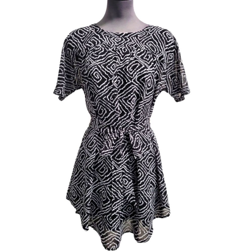 NWT LOFT PETITES SHORT SLEEVE SHEER DRESS WITH LINING SZ. XSP